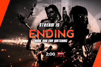 do stream animation , starting, be right back, twitch screen