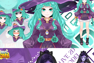 design special vtuber model live2d for streaming