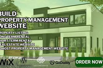 build property management website vacation rental booking wix wordpress redesign