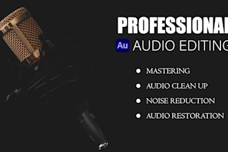 fix audio editing, clean up, noise reduction, and restoration