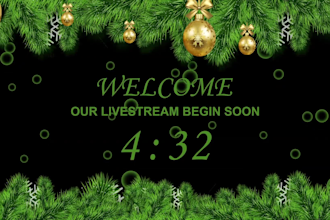 create motion graphics countdown church timer video