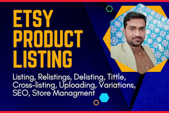list products, rank, and boost sales on etsy store with SEO title and 13 tags