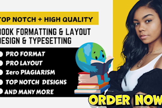 do book formatting, typesetting, for online course content, and academic content