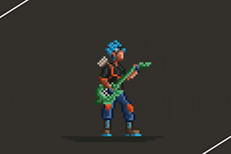 make an animated pixel art character for your 2d game