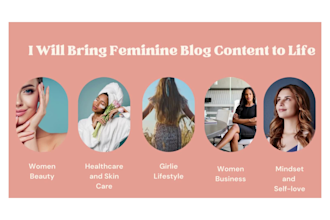 write SEO article on women lifestyle or wellness or beauty and healthcare blogs