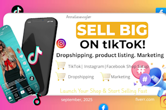 setup german tiktok shop, dropshipping, product listings and marketing