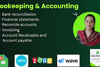 setup, invoicing, clean up, reconciliation and bookkeeping in quickbooks