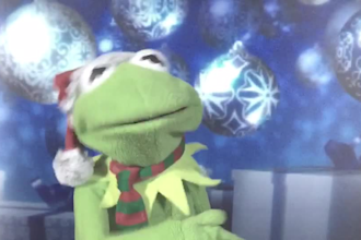 create a personalized christmas video greeting from kermit