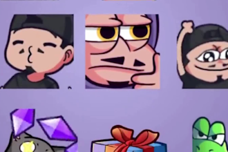 draw cute custom emotes or badges for twitch youtube discord