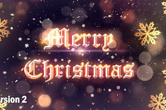 create a christmas and new year greeting video