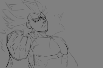 make fan art for you in dbz style