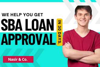 prepare a business plan for sba loan approval, 7a, 504, and microloans