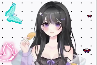 draw and rig live2d vtuber model 2d vtuber model live 2d vtuber commission anime