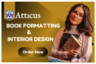 create book layout design, paperback and kindle ebook formatting using atticus