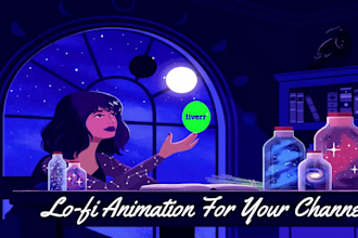 create lofi loop animation for youtube