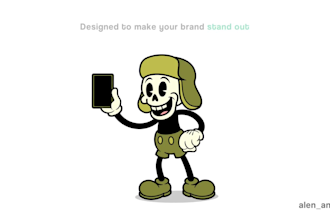 create retro rubber hose animation for your character or brand