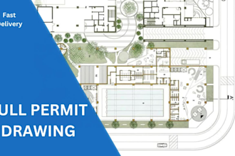 create permit drawing site plan foundation and framing floor plan deck permit