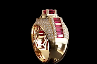 create 3d cad jewelry design, realistic jewelry render and jewelry animation
