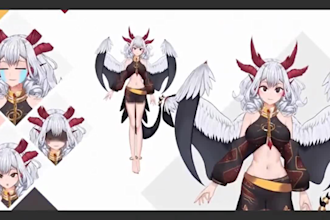 do vtuber model live 2d vtuber model anime live2d streaming avatar in live2d