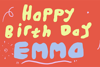 animates custom typography animation frame by frame