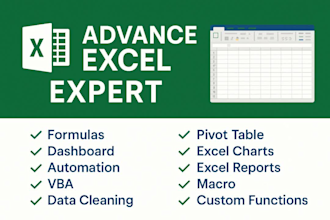 do excel data entry, cleaning, formatting, and automation
