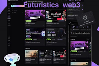 design modern futuristic ai web3 presentation pitch deck