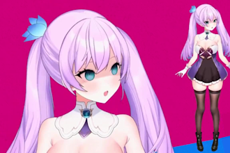 design and rig live 2d vtuber model 2d anime 2d vtuber model pngtuber