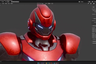 design 3d robot ,sci fi mech and creature concept models