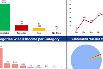 create excel dashboards and data analysis