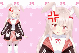 draw and rig live2d vtuber model 2d vtuber model 2d vtuber rigg for live stream