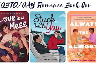 romance book cover illustration, ebook cover, ya and gay romance book cover