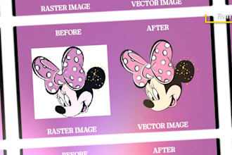 convert your raster image to clean vector format manually