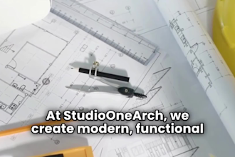 design an architectural floor plan and furniture layout for you