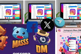 send instagram mass dm, discord mass dm, daily cold dm, telegram promotion