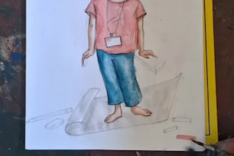 draw custom digital and watercolor character illustrations