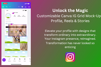 provide instagram mock up or layout templates in canva