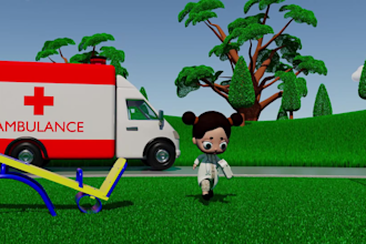 create story based 3d kids animation video