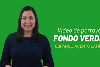 film a spanish spokesperson video an green screen