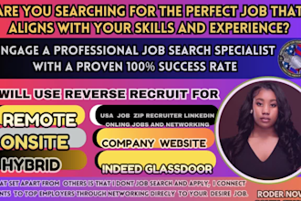 use reverse recruiter to search for remote job, onsite job and job application