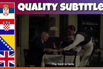 write subtitles in english serbian croatian bosnian