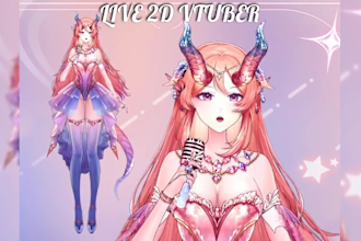 model your live2d vtuber model, facerig, live2d rigging for live2d avatar