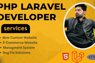 develop a custom PHP laravel website for your business