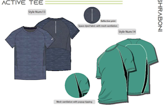 do flat sketch for mens activewear and sportswear