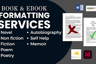 format novel fiction nonfiction memoir autobiography poem poetry book self help