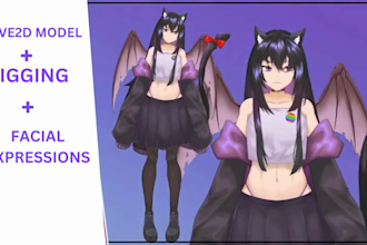 design and rig pro high quality vtuber live2d or pngtuber model for your stream