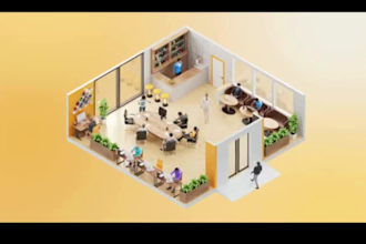 2d 3d isometric animation, custom product animation, 3d explainer video 3d model