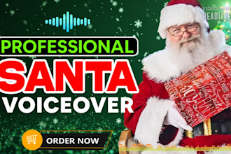 record a professional santa voice over all rights included