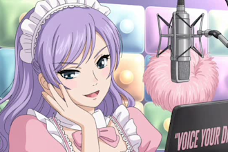 voice your cute, flirty, asmr anime style female characters nsfw sfw scripts