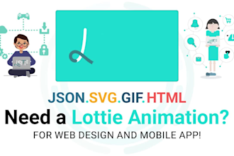 create html, lottie, svg, json animation for website and mobile app