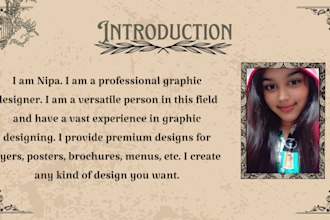 design a professional logo ,flyer, menu, brochure or poster